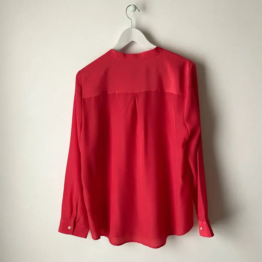 J. Crew Red Blouse Size Large